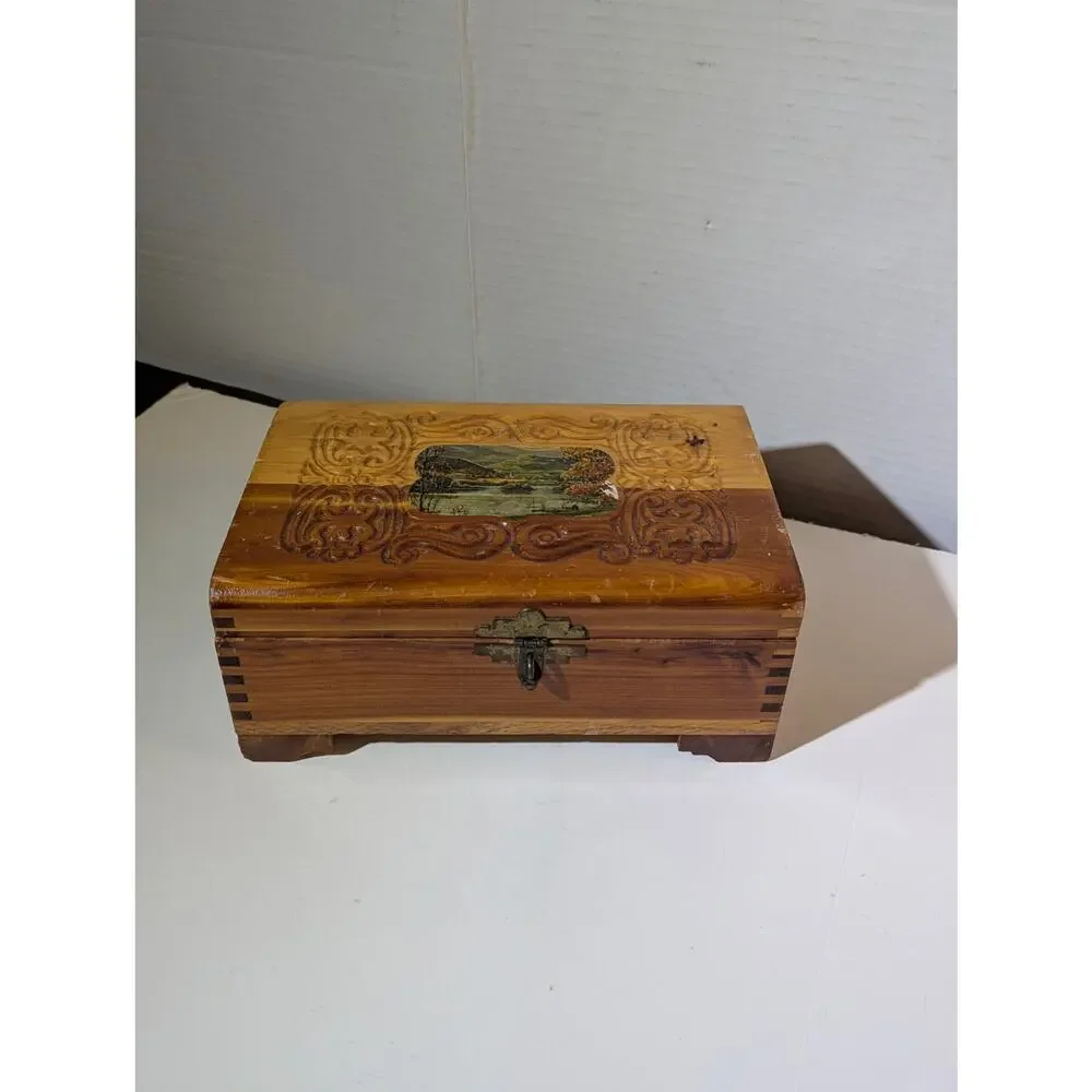 Vintage carved cedar